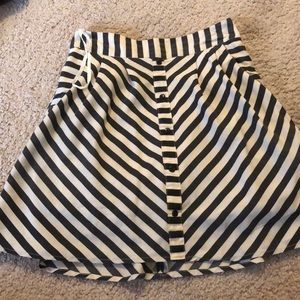 Black and white striped skirt